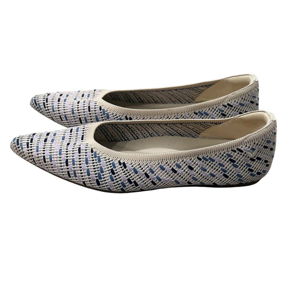 VIVAIA Aria 5 Pointed Toe Knit Ballet Flat Shoes Sz 10.5 NWOT Tweed Multi-color - Picture 5 of 7